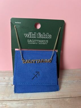 NWT Sagittarius Necklace, Wild Fable